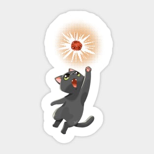 Cat Holic - Black Cat Jumping Sticker